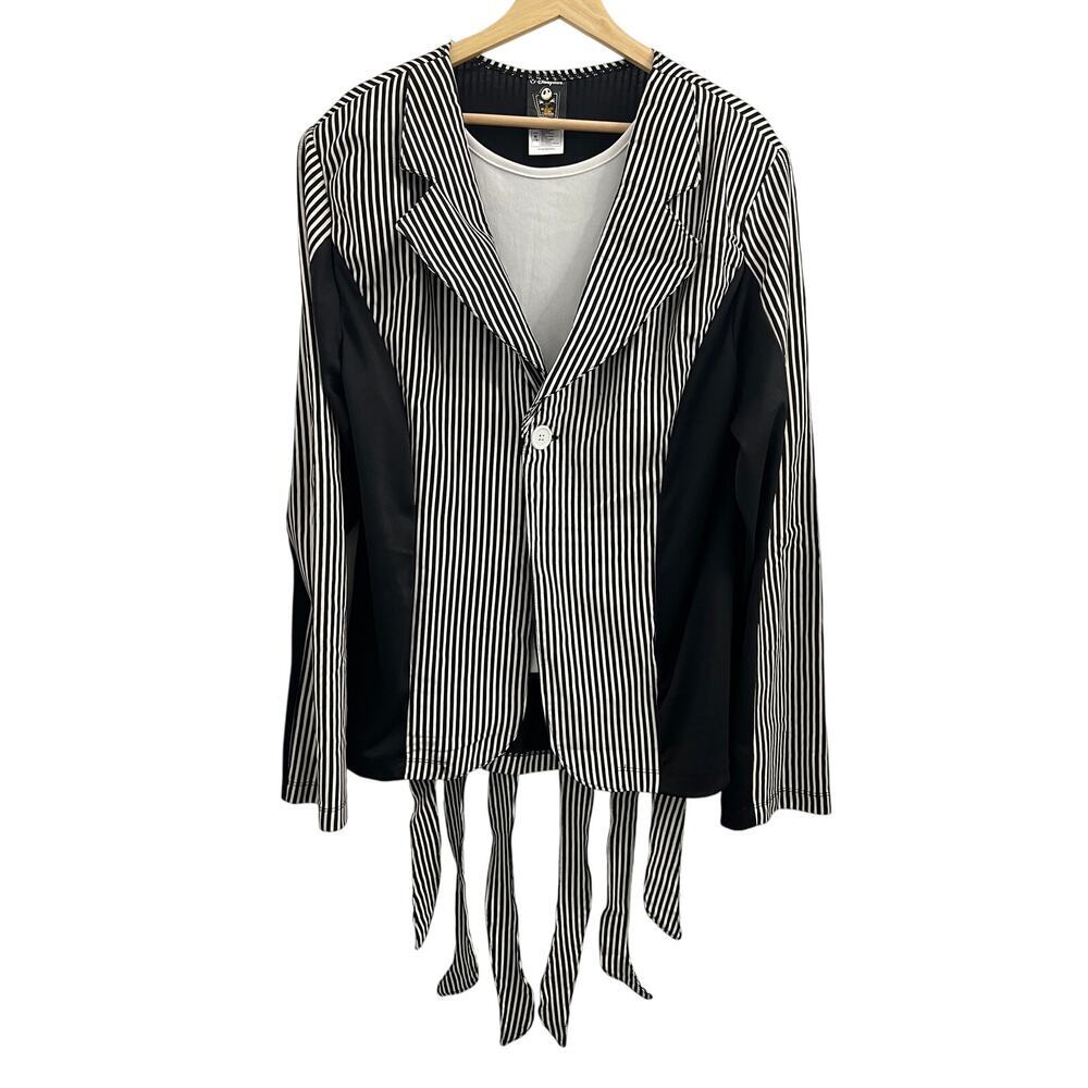 Disney Nightmare Before Christmas Jack‎ Skellington Costume Top Black White M